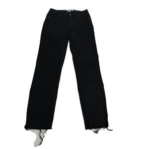 PAIGE Black Verdugo Crop Distressed Ankle Skinny Denim Jeans Size 25